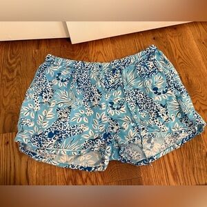 Printfresh x Anthropologie Pajama Shorts Blue Cheetah print size Large